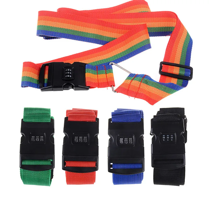 1.7m Or 4m Cross Luggage Strap Belt For Suitcase With Secure Lock Safe Belt Strap Tavel Home Accessories Travel Bag Parts Strap