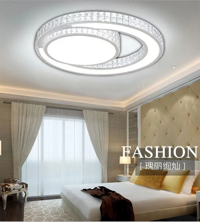 Modern Led Crystal Ceiling Light For Living Room bedroom Hallway Dining room 90-260v Led Lustre Cristal Lamp For Home lighting