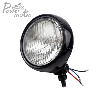

Motorcycle 4.5" Bottom Mount Headlight Universal Retro High Low Beam Head Lights for Harley Yamaha Cafe Racer Bobber Custom