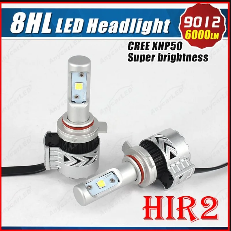 

1Set G8 9012 72W 12000LM 6500K with CREE XHP50 LED Car Headlight Conversion Kit Fog Lamp Bulb DRL Super White