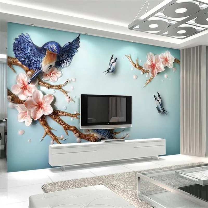 

3d modern custom photo wallpaper large 3d relief simulation effect wall mural living room bedroom sofa TV background wallpaper