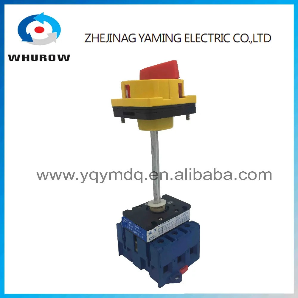 

Isolating switch YMD11-80B with padlock handle aluminum pole 80A Load break power cut off operation outside electrical cabinet