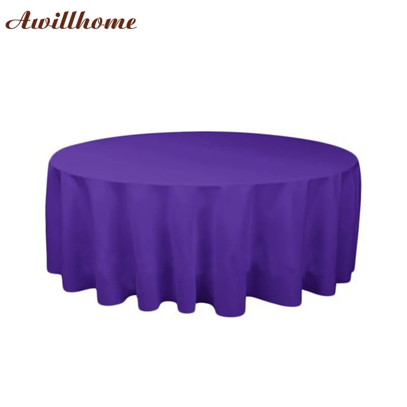 FREE shipping 10 pcs 132 inches polyester table cloth for hotel wedding