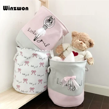 

35x40cm Large Stand Laundry Basket Toy Storage Box Cotton Storage Baskets Washing Dirty Clothes Organizer Home Sundries Storage