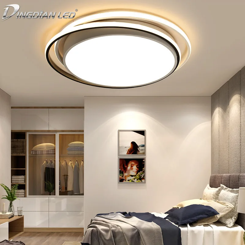 

LED Ceiling Lights Creative Bedroom Modern Simple Round Ultra-Thin Master Bedroom Ceiling Study Acrylic Ceiling Lamps
