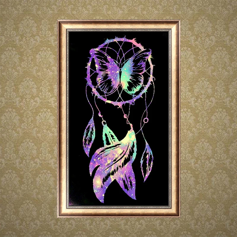 

DIY 5D Rhinestone Diamond Embroidery Dream Catcher Painting Cross Stitch Decor