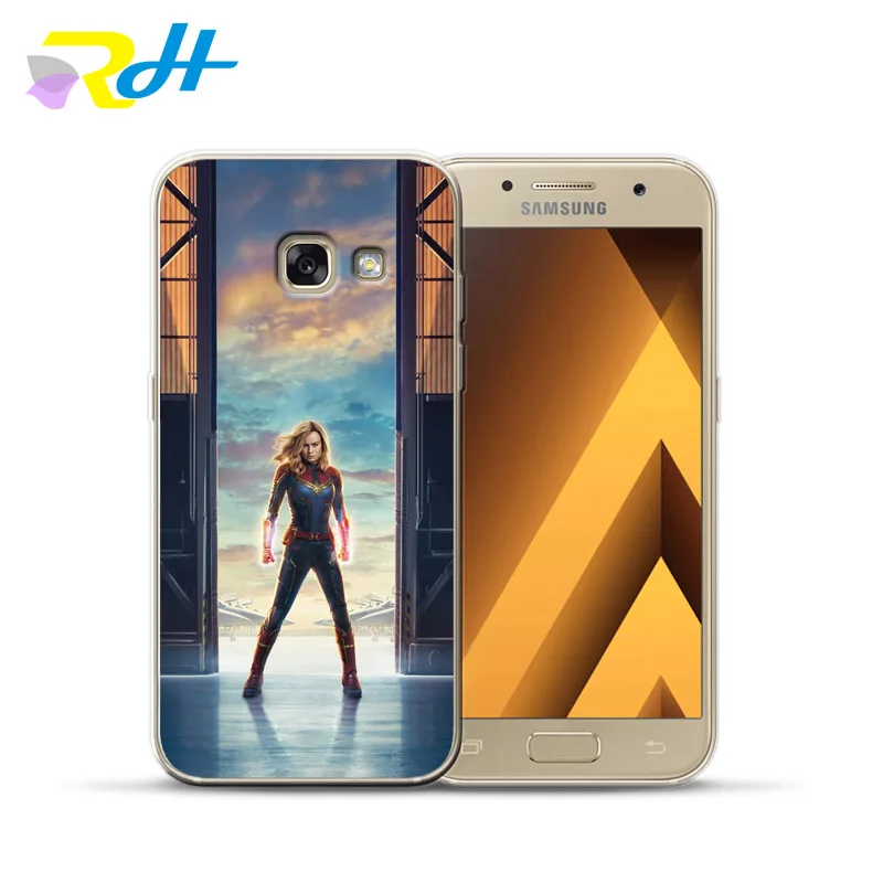 Мягкий ТПУ чехол для Samsung Galaxy A7 2018 Coque Etui Captain Marvel A10 20 30 40 50 70 A6 A8 Plus