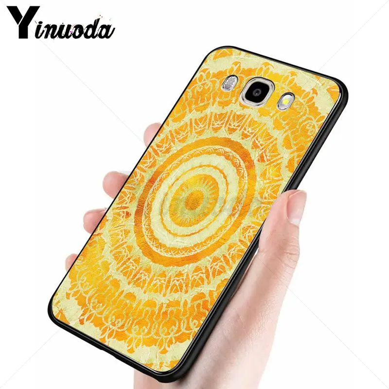Yinuoda Синий Золотой мандала цветок мечта колесики мягкий чехол для телефона Samsung