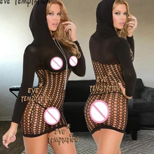 Сексуальная шелковая сорочка ночная рубашка Нижнее белье прозрачная Babydoll нижнее белье комбинезон с капюшоном платье нижнее белье Экзотические аппараты Толстовка W260