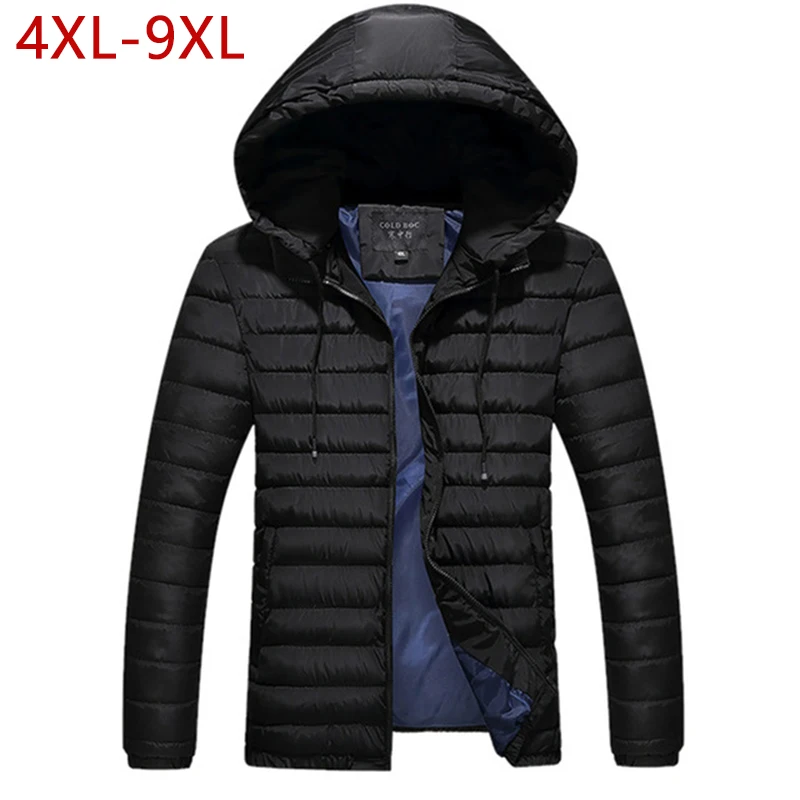 Мужская зимняя куртка 4XL-9XL теплая флисовая недорогая пуховая брендовая одежда