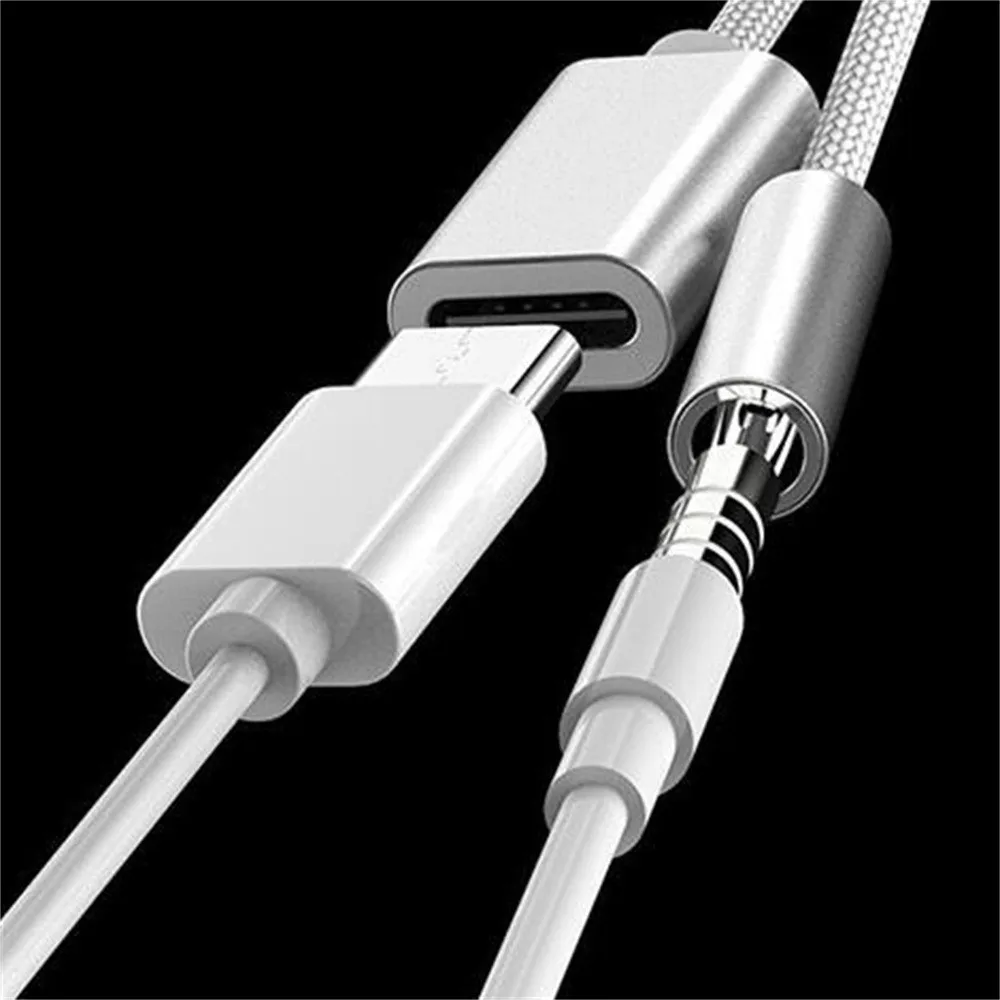 2 в 1 Тип C до 3,5 мм аудио разъем зарядное устройство адаптер кабель для наушников для samsung Xiaomi Tablet Android usb зарядный шнур aux кабель