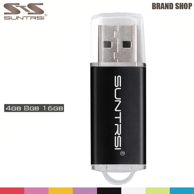 

Suntris 10pcs/lot USB Stick High Speed Metal USB Flash Drive 4G 8G 16G Pen Drive Original Memory Stick Pendrive Colorful USB 2.0