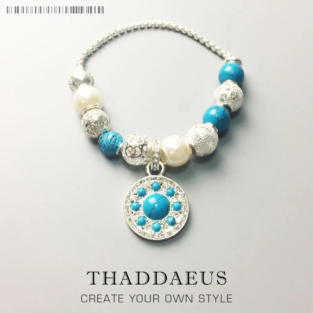 LOBSTER LOCK 925 STERLING SILVER BEED ANKLE BRACELET W// TURQUOISE GEMSTONES