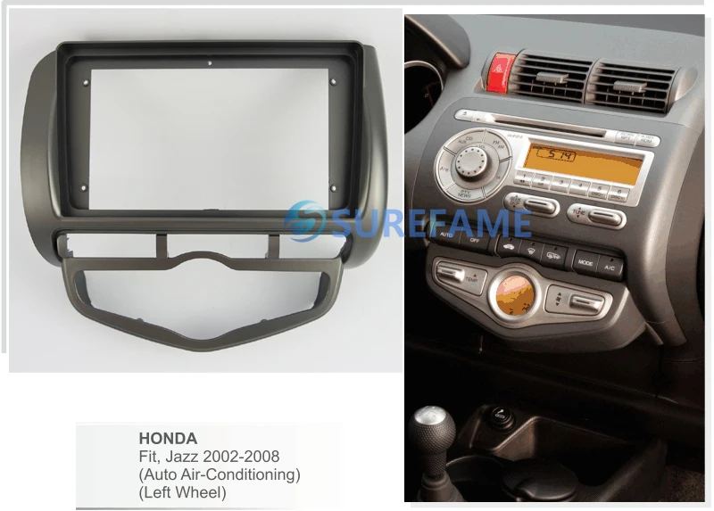 Fascia for Honda Jazz Fit 2002-2008 dash kit facia stereo radio install kit