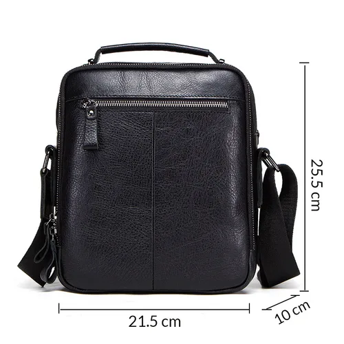 CONTACT'S 100% 남성용 정품 가죽 숄더백, 크로스바디 백, 고품질 Bolsas 패션 메신저백, 9.7 인치 아이패드용 3
