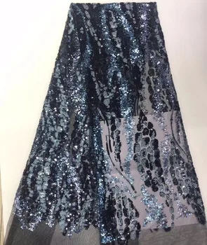 

African Lace Fabric 2019 High Quality Lace African Bridal Sequins Lace Fabric Embroidery French Nigeria Lace For Party