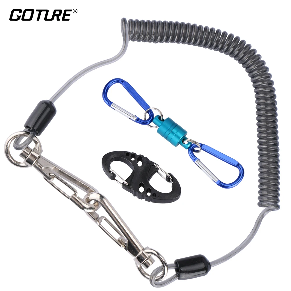 Goture 3 قطعة الصيد اكسسوارات تشمل المغناطيسي مشبك + الحبل (حبل إنقاذ) + 8-شكل مشبك ل يطير الصيد