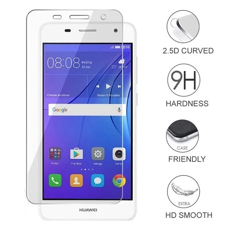 Закаленное стекло для Huawei Y5 2017 Защитная пленка экрана Y3 Защитное передней панели