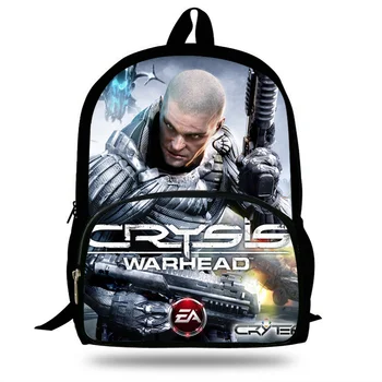 

Hot 16inch Popular Kids Printing Bag For Pupil Crysis Backpack For Boys Girls School Bookbags For Children