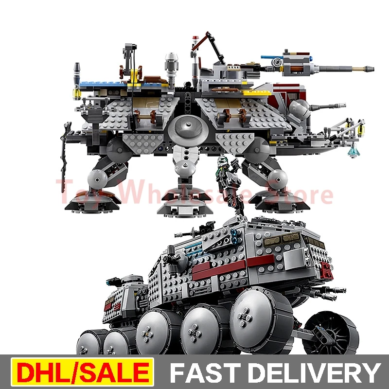 

LEPIN 05031 Clone Turbo Tank + lepin 05032 Captain Rex's AT-TE Set Star Wars Building Blocks Bricks Toys Clone 75151 75157