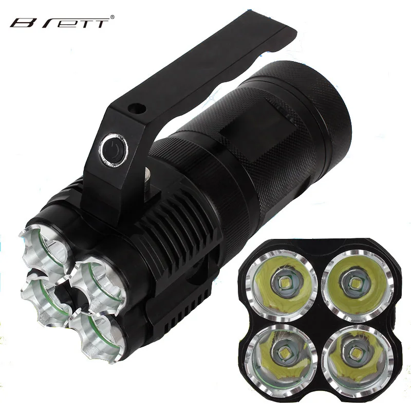 

High quality portable LED flashlight 4 x T6 highlight 7000Lumens led lantern aluminum 5mode LED tactical flashlight for camping