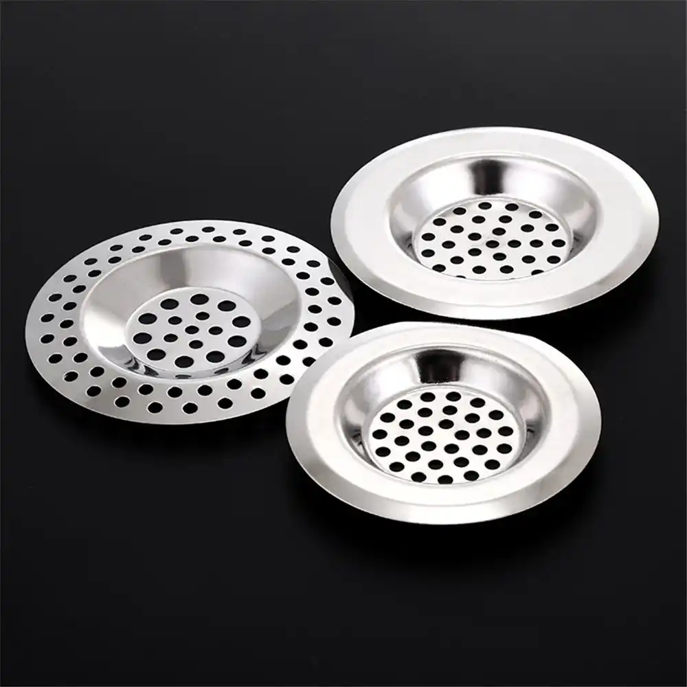 Stainless steel kitchen water sink cover silver floor drain cap