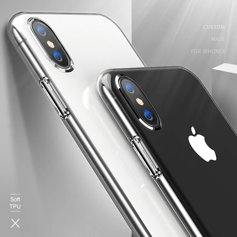 Сверхтонкая жесткая накладка на заднюю панель из ТПУ с крышкой для iPhone XS Max 8 7 6 6S