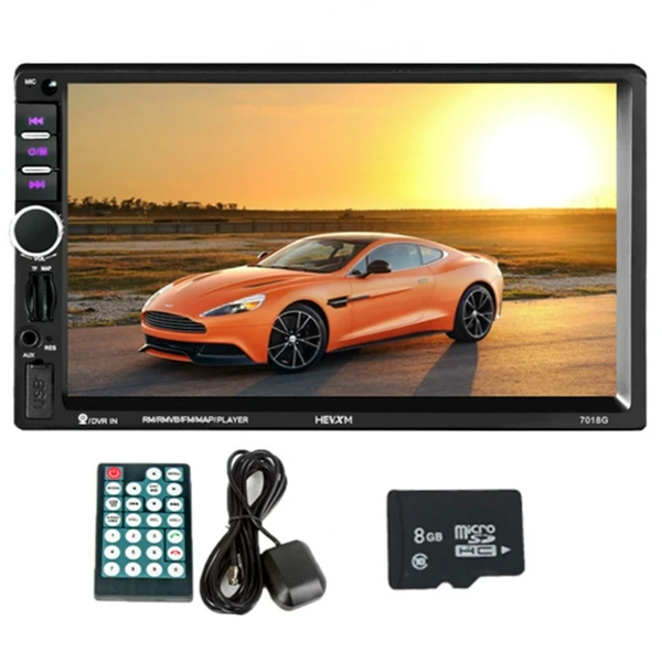 

2 din Car Multimedia Player GPS Navigation with Map 7 inch HD Touch Screen Bluetooth Radio MP3 MP5 Player 7018G Radios