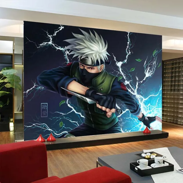 ナルトカカシ写真の壁紙漫画アニメ壁紙カスタム壁壁画男の子ベッドルームキッズルーム装飾古典家の装飾 Wallpaper Custom Photo Wallpapercustom Wall Mural Aliexpress