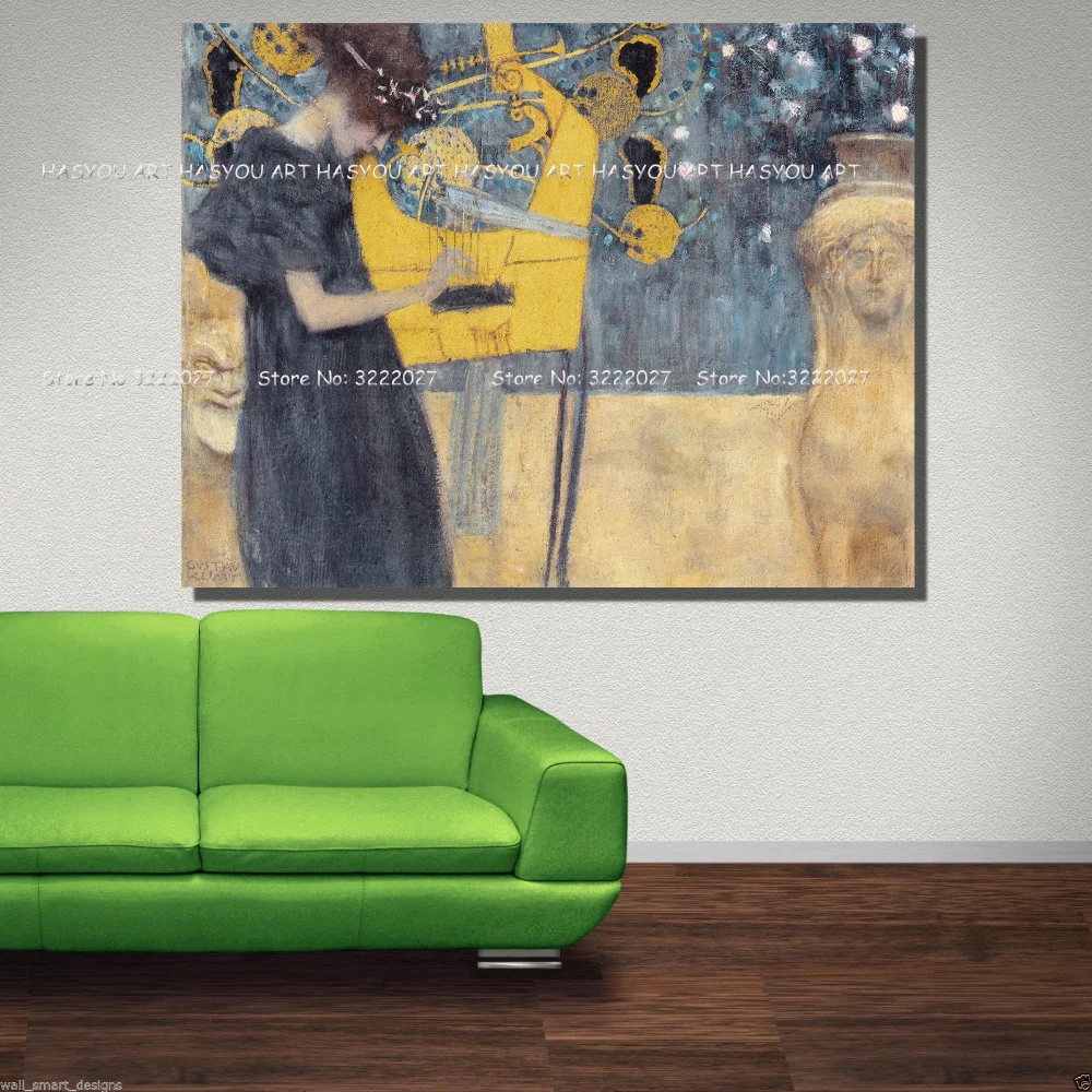 CHENFART-Home-Decor-Wall-Art-Gustav-Klimt-Music-Abstract-Oil-Painting-Canvas-for-living-room-no