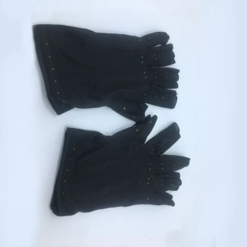 Новинка, 1 пара, брендовые медные перчатки при артрите, терапевтические компрессионные перчатки для мужчин и женщин, циркуляционный захват, перчатки для артрита - Цвет: Черный