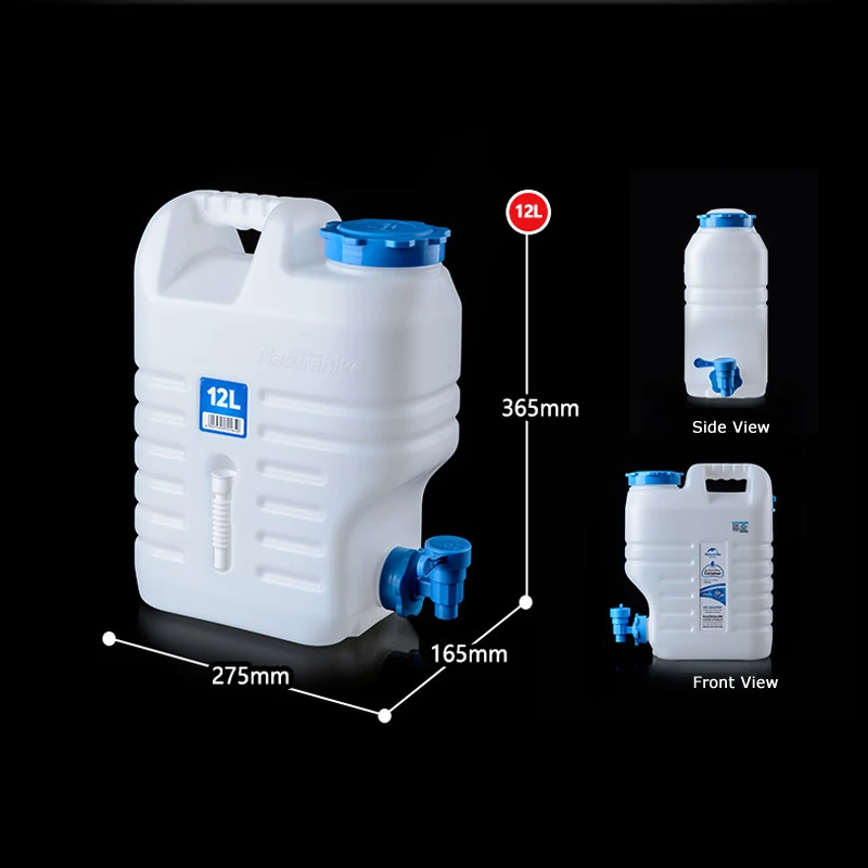 Naturehike NH14S001-T 12L 18L 24L литров контейнер для хранения воды пояс с кармашком для фляги канистра для бензина ведро с краном караван палатка - Цвет: 12L