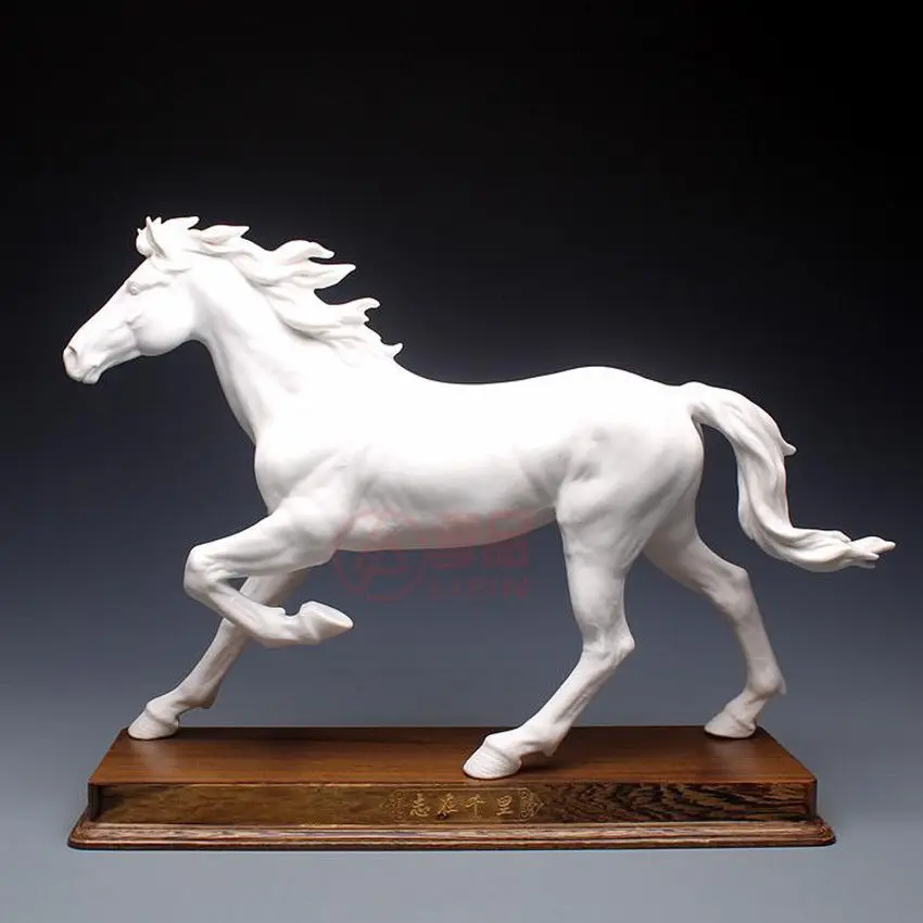 white porcelain horse statue