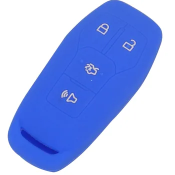 Keyforkess 30 pz/lotto Smart Keyless copertura del Silicone per FORD Mustang Fusion Explorer bordo F-150 chiave a distanza caso Holder Bag 4 pulsante - Jingyuqin 30 pz lotto Smart Keyless copertura del Silicone per FORD Mustang Fusion Explorer bordo