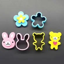 3 шт. сэндвич-резак кролика, панды цветок чайник формы дети едят Happly выпечки Плесень