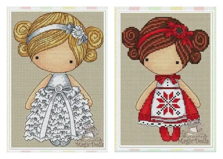 magic dolls cross stitch