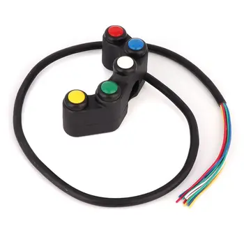 

Universal 5 button Array Motorcycle Switches Race Bikes Motocross 22mm Handlebar Switches Assembly Handle bar switch