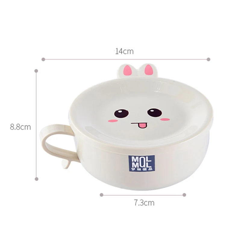 Baby Dishes Cute Cartoon Rabbit Stainless Steel Children's Bowl Infant Kids Infant Dinnerware With Spoon Food Container MBG0392 Baby Dishes Cute Cartoon Rabbit Stainless Steel Children's Bowl Infant Kids Infant Dinnerware With Spoon Food Container MBG0392