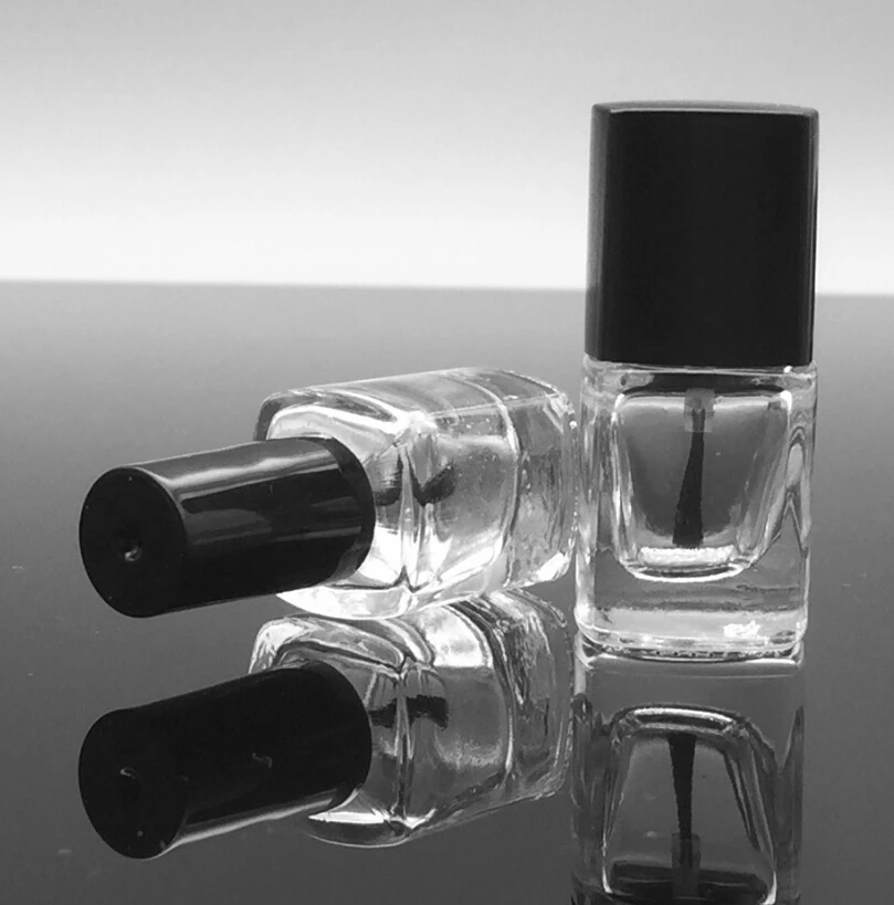 200pcs 5ml Square nail polish bottle bottles with white black lid,Small