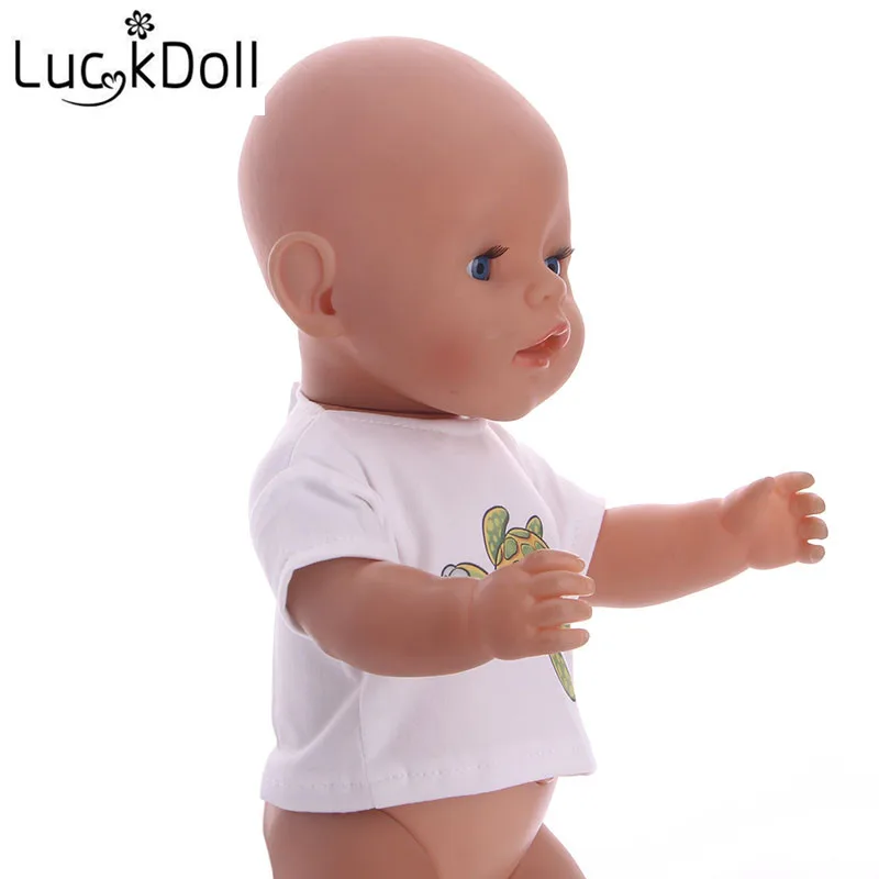 LUCKDOLL хлопковая Футболка Подходит для 18-дюймовые американская кукла Logan кукла мальчик одежда аксессуары игрушки для детей