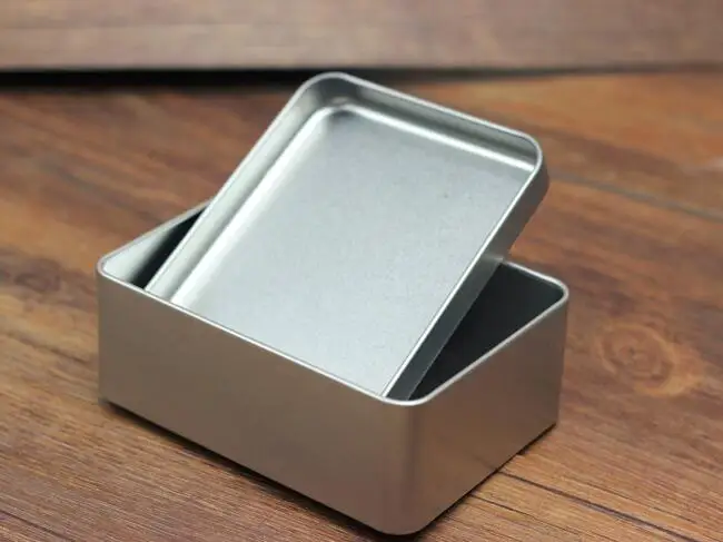 

10pcs/lot Metal tin box DIY blank case poker business cards Headphones storage box