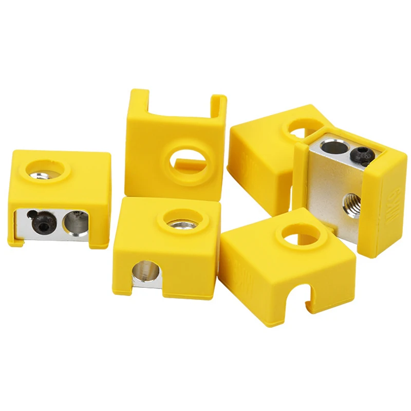 

MK9 heating block protection cover MK78 silicone case anti-scalding high temperature resistant yellow 3D printer accessories