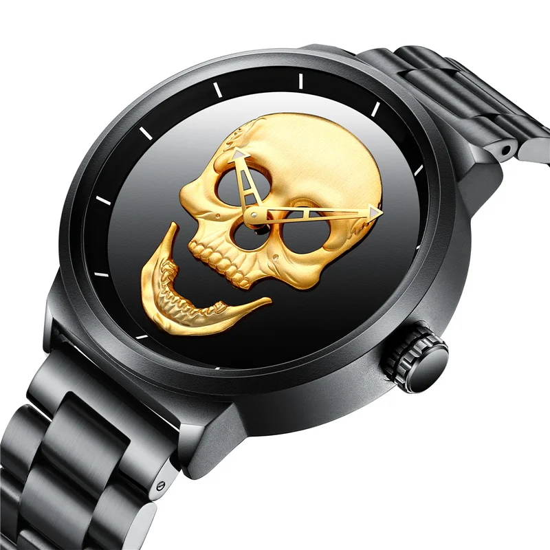 

Skull Watches Men Luxury Brand Sports Quartz Watch Man Hours Military Stainless Steel Wristwatch Male relogio masculino