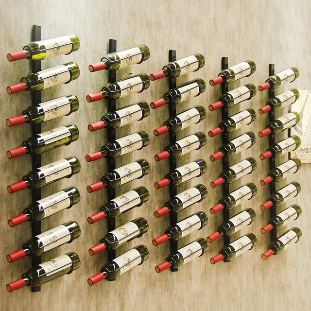 Iron Wine Rack Wall Hanging Wine Holders Wine Simple Wall Bar