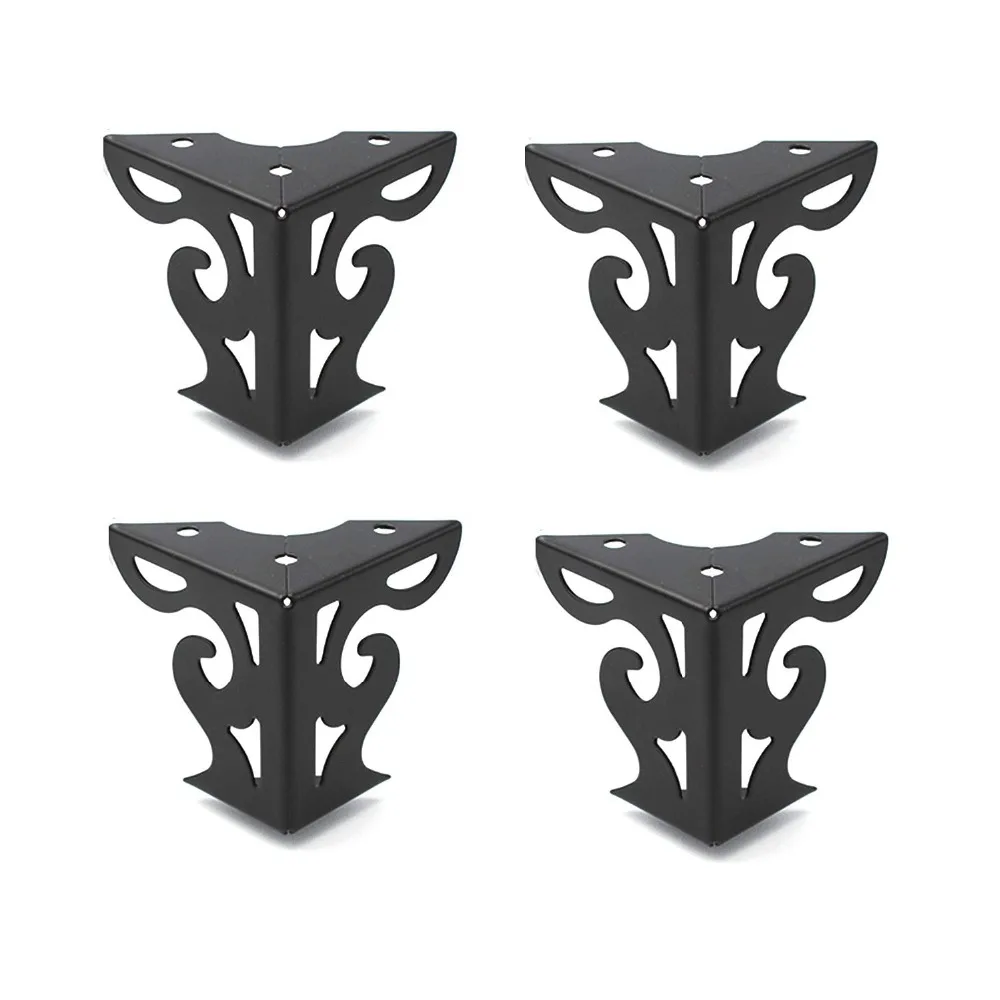 Us 13 11 23 Off 4pcs 8cm Height Hollow Out Modern Furniture Sofa Legs Matte Black Finish Table Cabinet Bed Cupboard Furniture Feet In Furniture Legs
