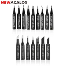 Cheap NEWACALOX 16pcs/lot Lead-free Soldering Iron Tips Black Metal Welding Tips 900M for Hakko Rework Soldering Station Tool Kits Cheap NEWACALOX 16pcs/lot Lead-free Soldering Iron Tips Black Metal Welding Tips 900M for Hakko Rework Soldering Station Tool Kits
