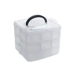 Transparent Portable Large Jewelry Organizer Storage Box Container Case Display 16.5 x 15.5 x 13.5 cm Transparent Portable Large Jewelry Organizer Storage Box Container Case Display 16.5 x 15.5 x 13.5 cm