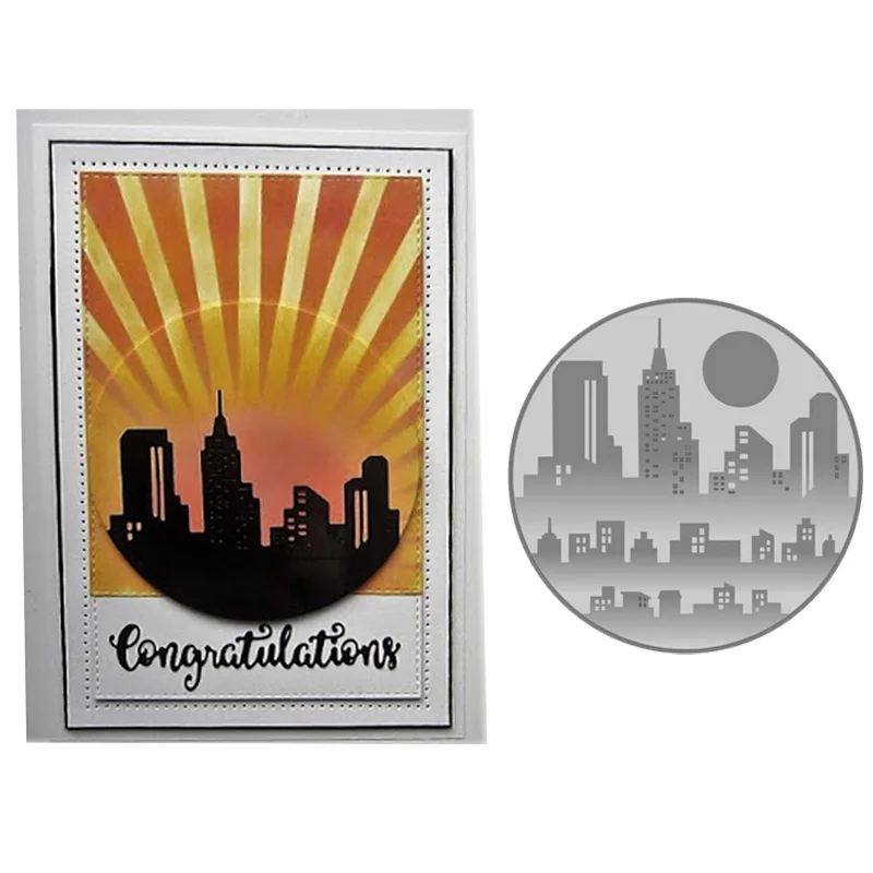 

Estel City Building Border Craft Metal Steel Cutting Dies Paper Cards Embossing Die Cut Stencils For Diy Decor Scrapbooking New