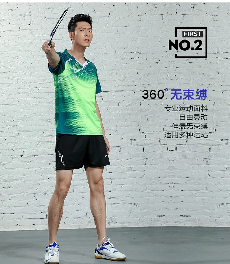 Мужская и Женская теннисная Джерси, дышащая теннисная одежда, теннисная рубашка для настольного тенниса, одежда для бадминтона, женские рубашки для гольфа, спортивная одежда