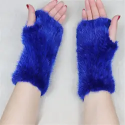 2019 зимние норковые меховые перчатки женские кожаные меховые перчатки Новые Модные эластичные чистые перчатки вязаные женские теплые